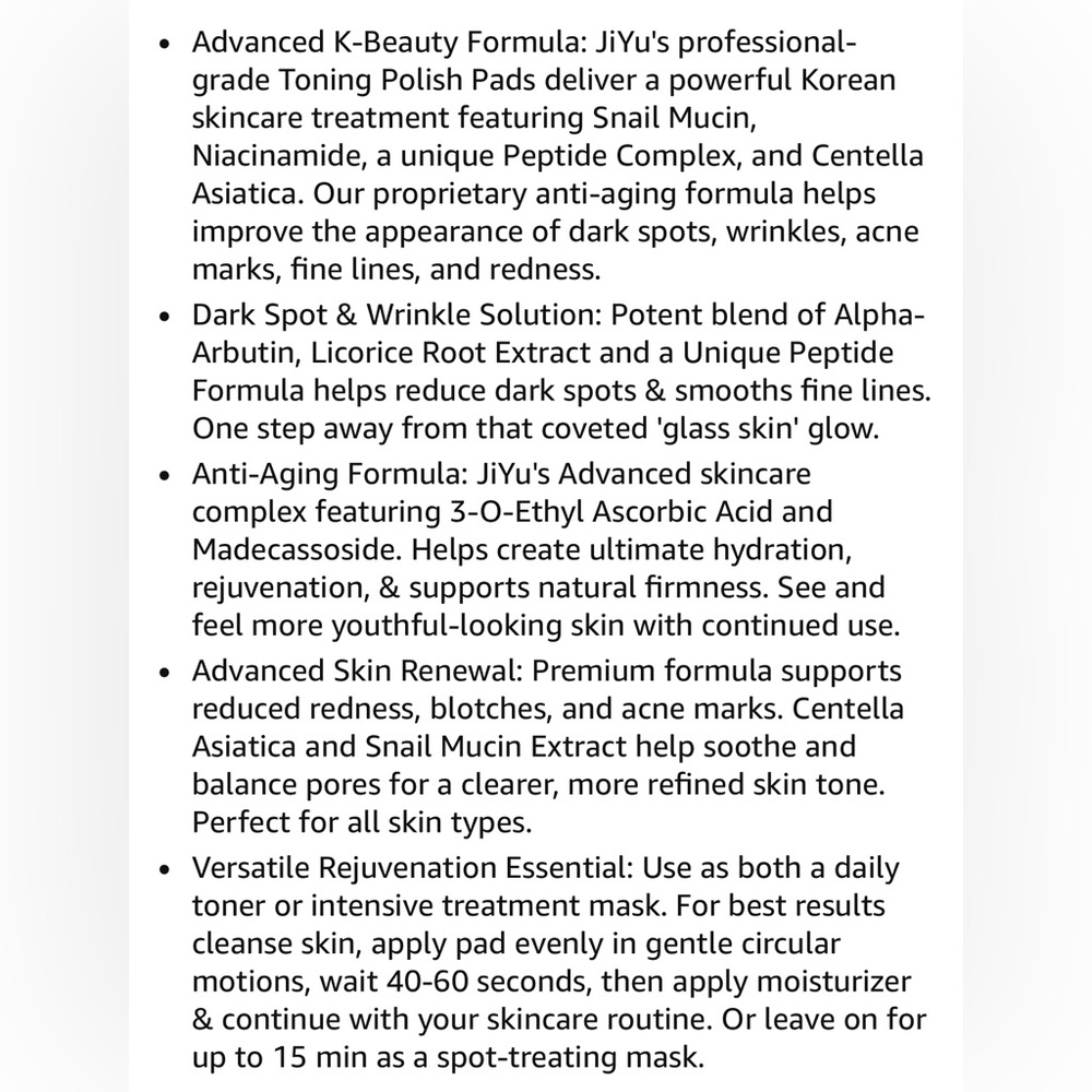 JiYu Toning Polish Skincare Pads - Picture 10 of 13